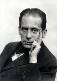 German architect Walter Gropius, founder of the Bauhaus school of architecture. Photo by Louis Held c. 1919, probably in Waimar, Germany, just after the foundation of Bauhaus.