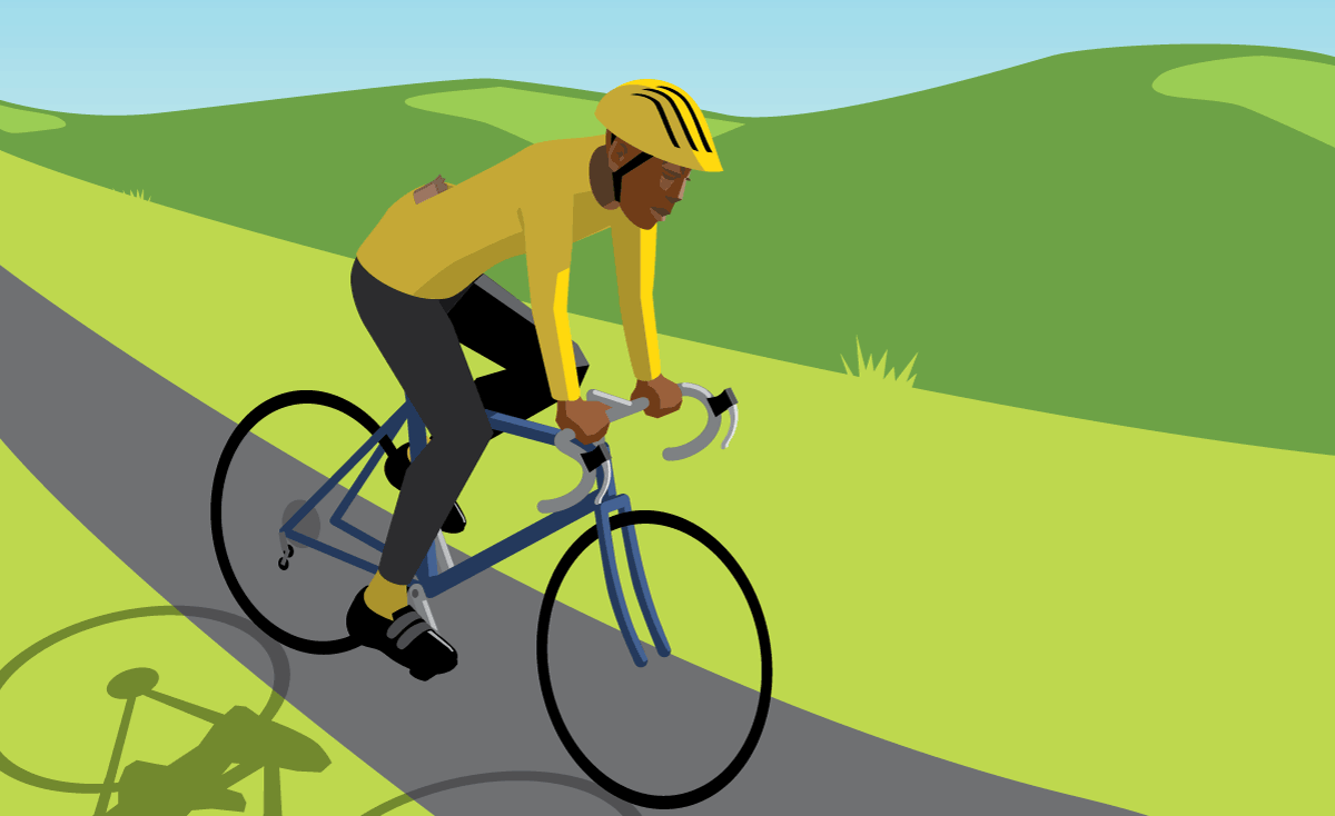 Illustration of bicyclist